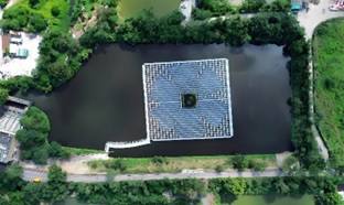 Floating solar energy generation system at San Tin Polder