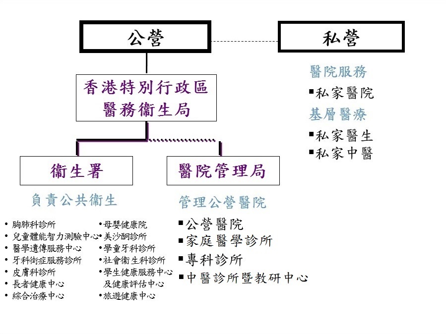 本港的醫療體系架構及有關服務
